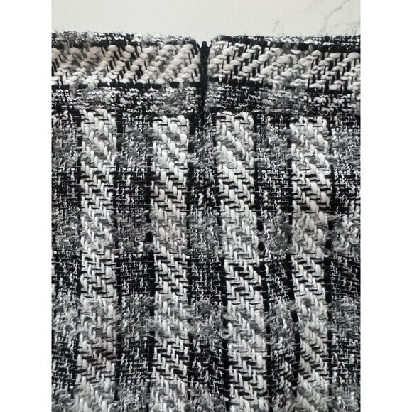 Y2K Plaid Tweed Mini Skirt Women's XXL Preppy Black White Just Fab Clueless - Picture 7 of 10